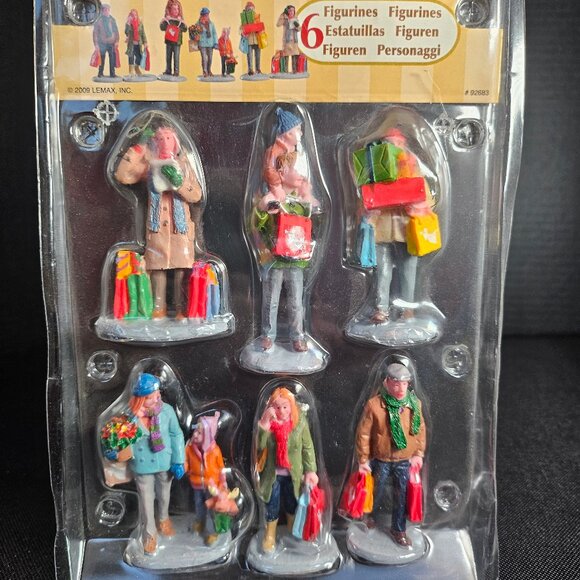 Two Sets of Lemax Village Collection Figurines Holiday Shoppers & Birdbath - Picture 6 of 14